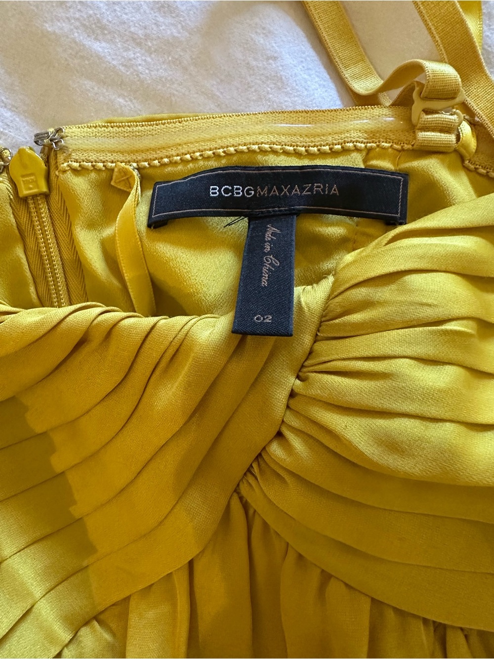 BCBGMaxAzria Mustard Yellow Mini Dress - Picture 3 of 5